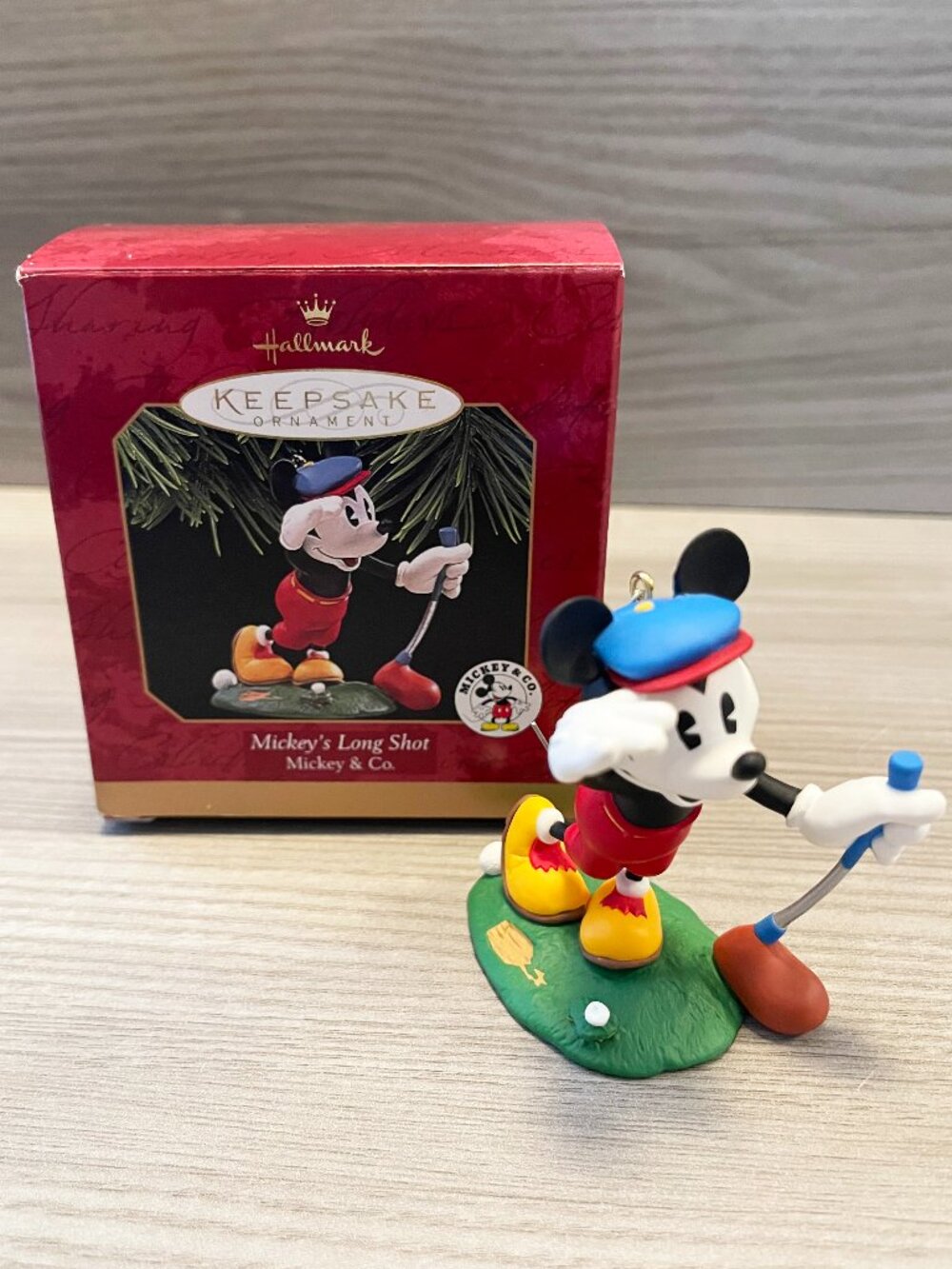 1997 Disney Hallmark Mickey’s Long Shot Golf Keepsake Ornament Mickey and Co